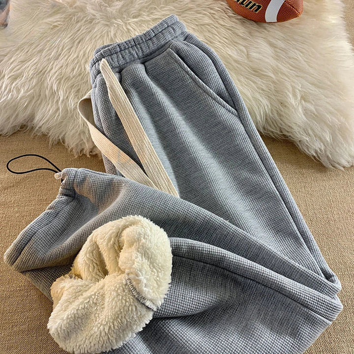 Pantalon De Détente Femme Doublure Polaire Taille Élastique Et Poches