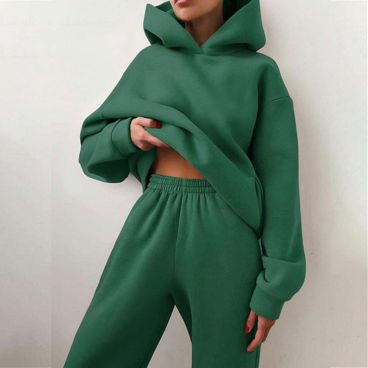 Ensemble Surdimensionné Sweat à Capuche et Jogger Large pour Femme