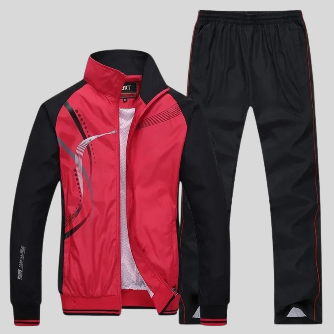 Ensemble de Sport Homme 2 Pièces avec Veste Zippée et Jogger