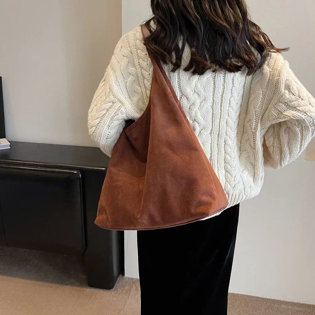 Sac Cabas Femme en Daim avec Anses d’Épaule