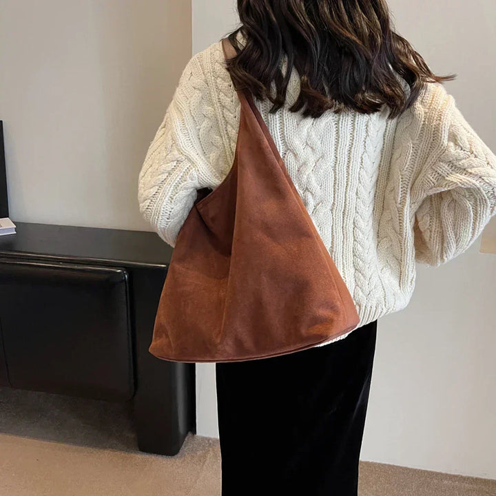 Sac Cabas Femme en Daim avec Anses d’Épaule