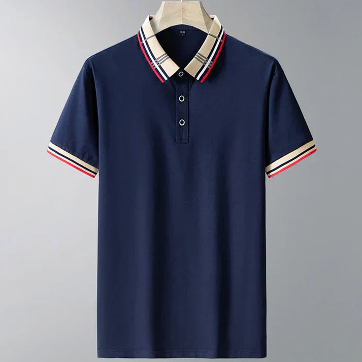 Jérôme | Polo classique avec col rayé pour hommes
