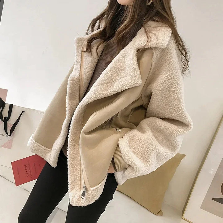 Veste Femme Doublure Sherpa Col Revers