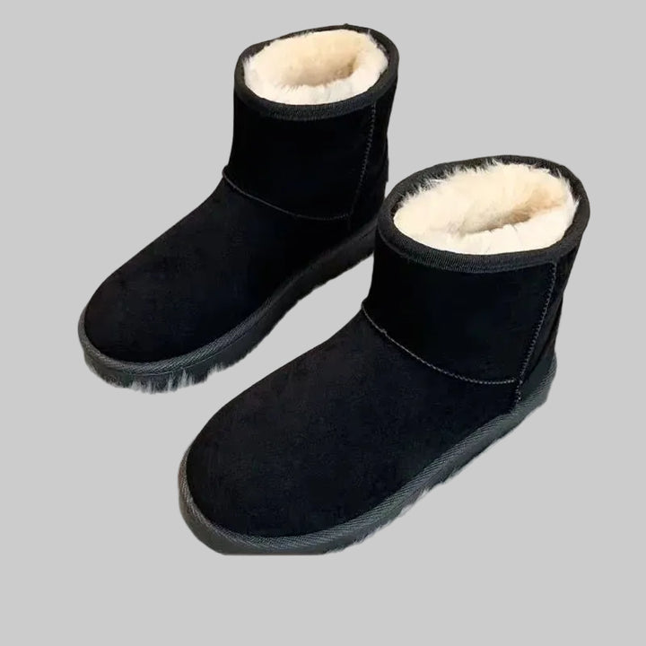 Bottes de Neige Femme Imperméables à Plateforme Doublées avec Zip Latéral
