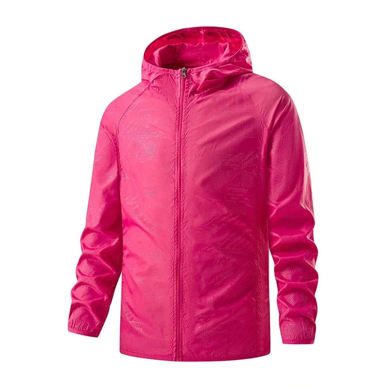 Coupe-Vent Homme Imperméable à Capuche Zip Intégral
