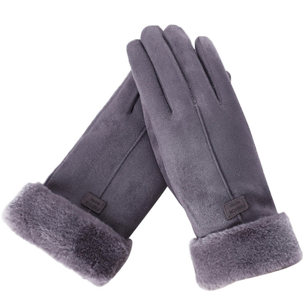 Gants d'Hiver Femme Imperméables Doublés en Polaire Tactiles