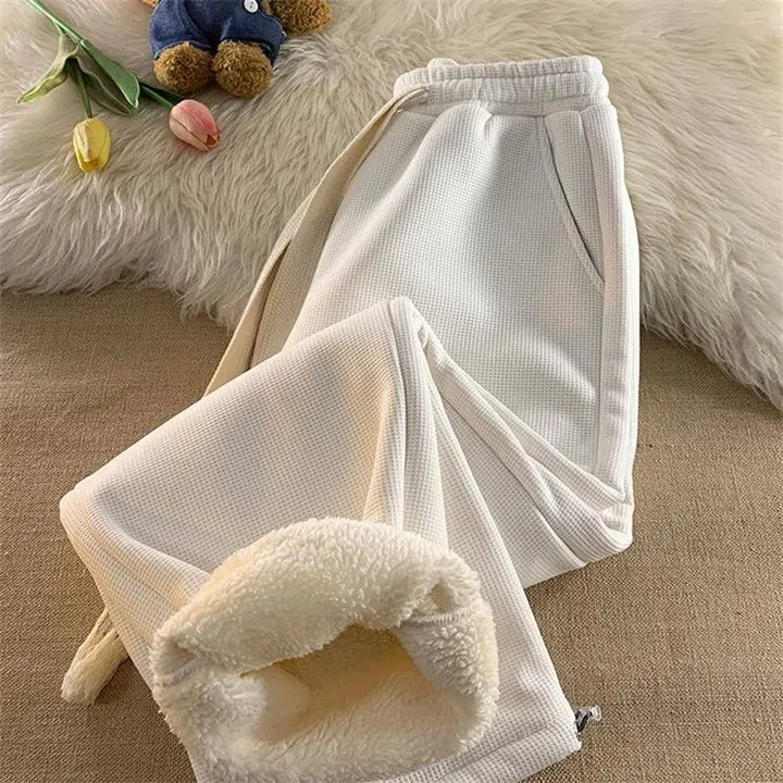 Pantalon De Détente Femme Doublure Polaire Taille Élastique Et Poches