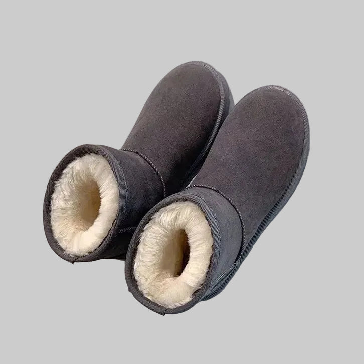 Bottes de Neige Femme Imperméables à Plateforme Doublées avec Zip Latéral