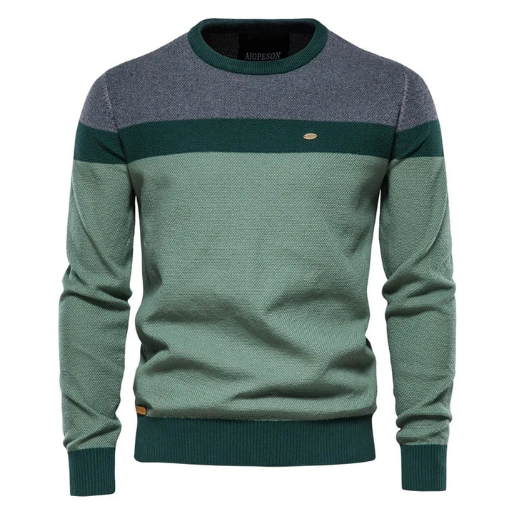 Pull Homme en Maille Color Block