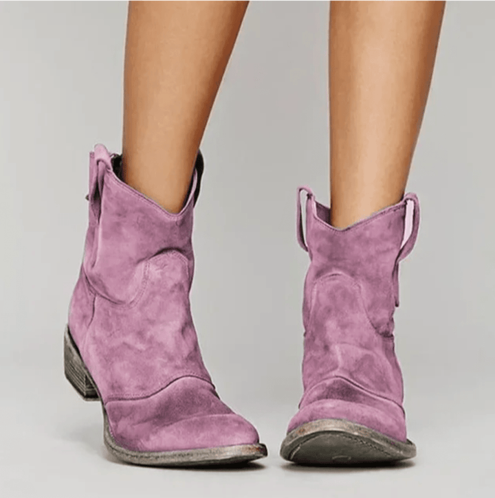 Bottines Western Femme en Suédine