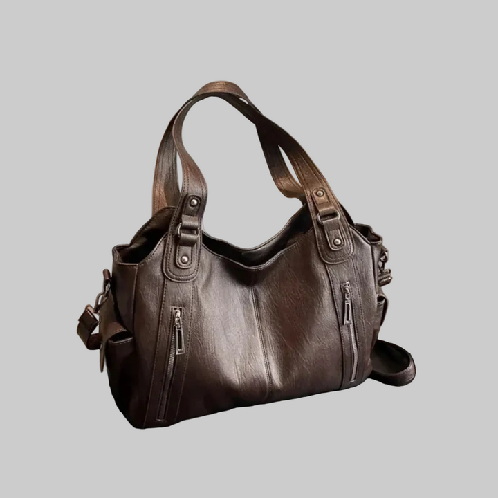 Sac à Épaule Femme en Cuir Végan – Grand Format