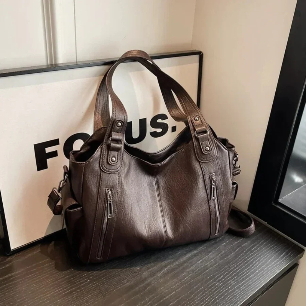 Dames Schoudertas van Vegan Leer – Ruim Model met Elegante Afwerking