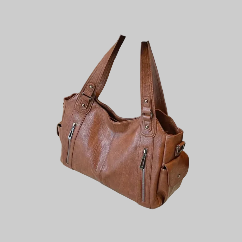 Sac à Épaule Femme en Cuir Végan – Grand Format