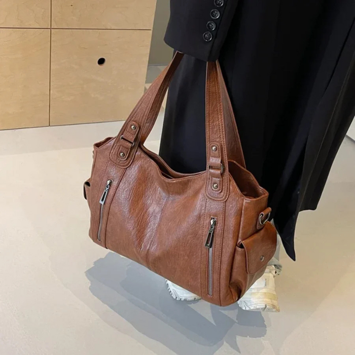 Dames Schoudertas van Vegan Leer – Ruim Model met Elegante Afwerking