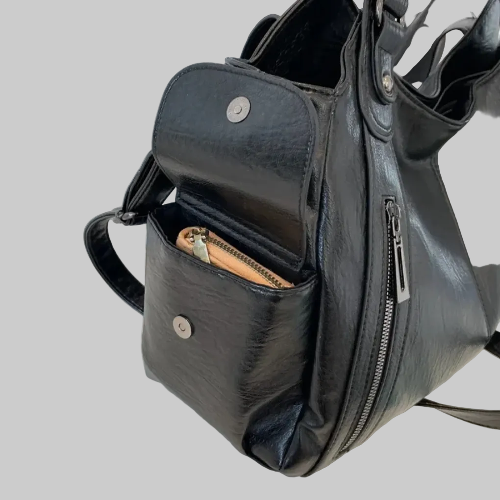 Sac à Épaule Femme en Cuir Végan – Grand Format