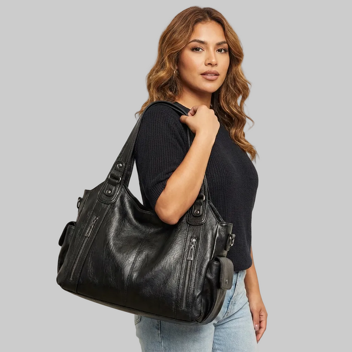 Sac à Épaule Femme en Cuir Végan – Grand Format
