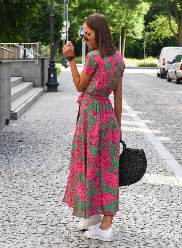Gwenaëlle | Robe élégante à imprimé floral pour femmes