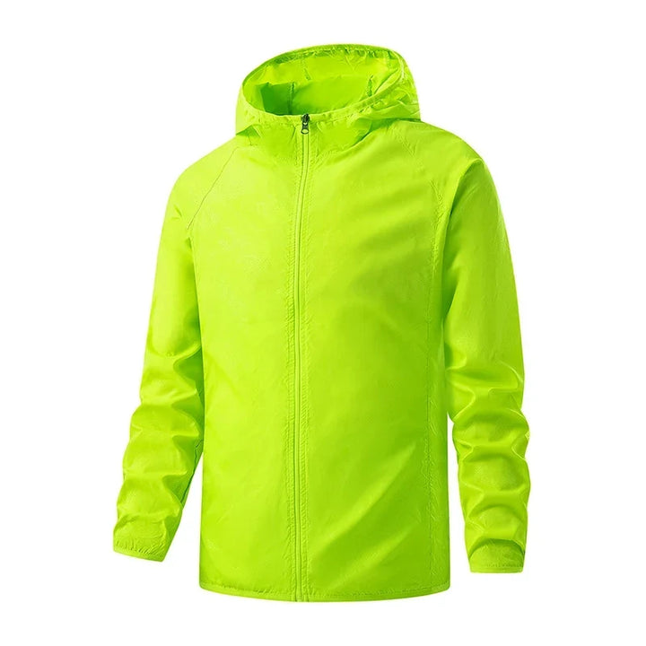 Coupe-Vent Homme Imperméable à Capuche Zip Intégral