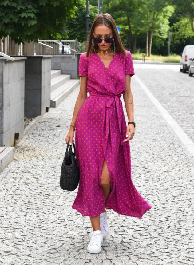 Gwenaëlle | Robe élégante à imprimé floral pour femmes