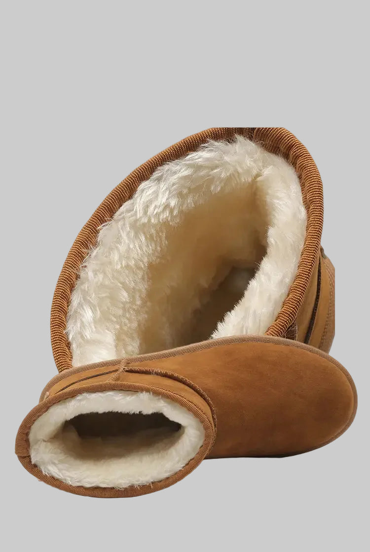 Bottes de Neige Femme Imperméables à Plateforme Doublées avec Zip Latéral