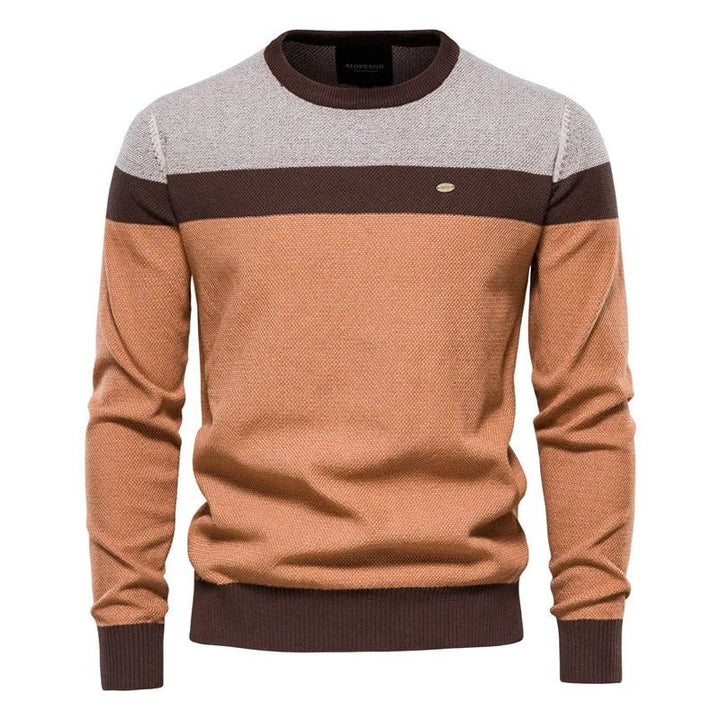 Pull Homme en Maille Color Block