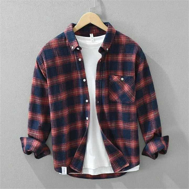 Chemise à Carreaux en Flanelle Brossée pour Homme