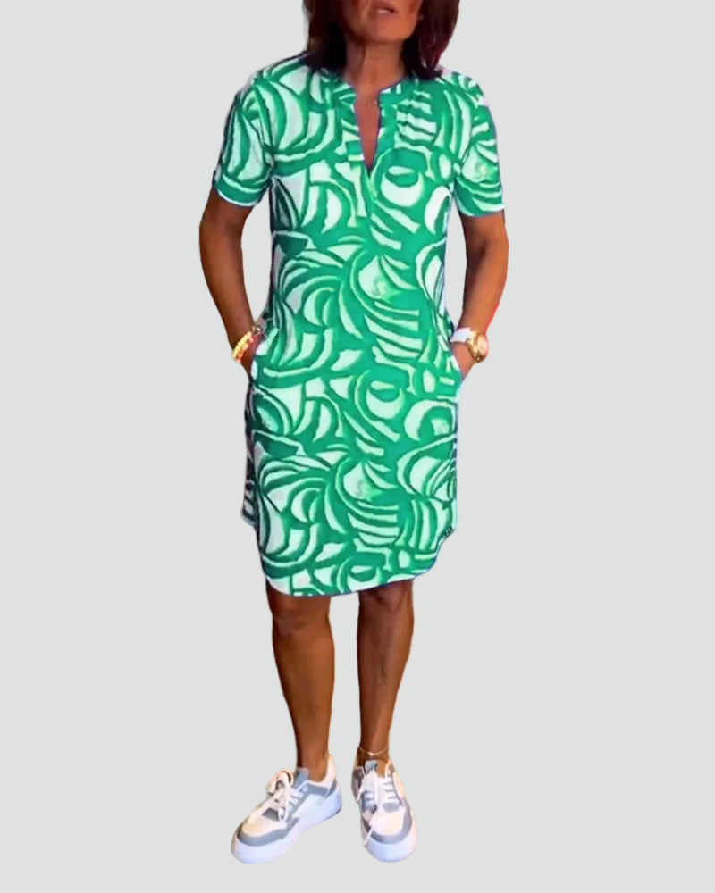 Stéphanie | Robe décontractée à imprimé floral pour femmes