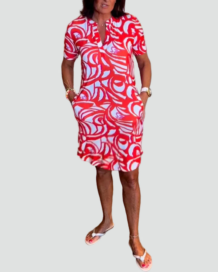Stéphanie | Robe décontractée à imprimé floral pour femmes