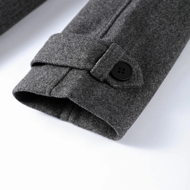 Manteau Long Femme Ceinturé Col Revers Manches Longues