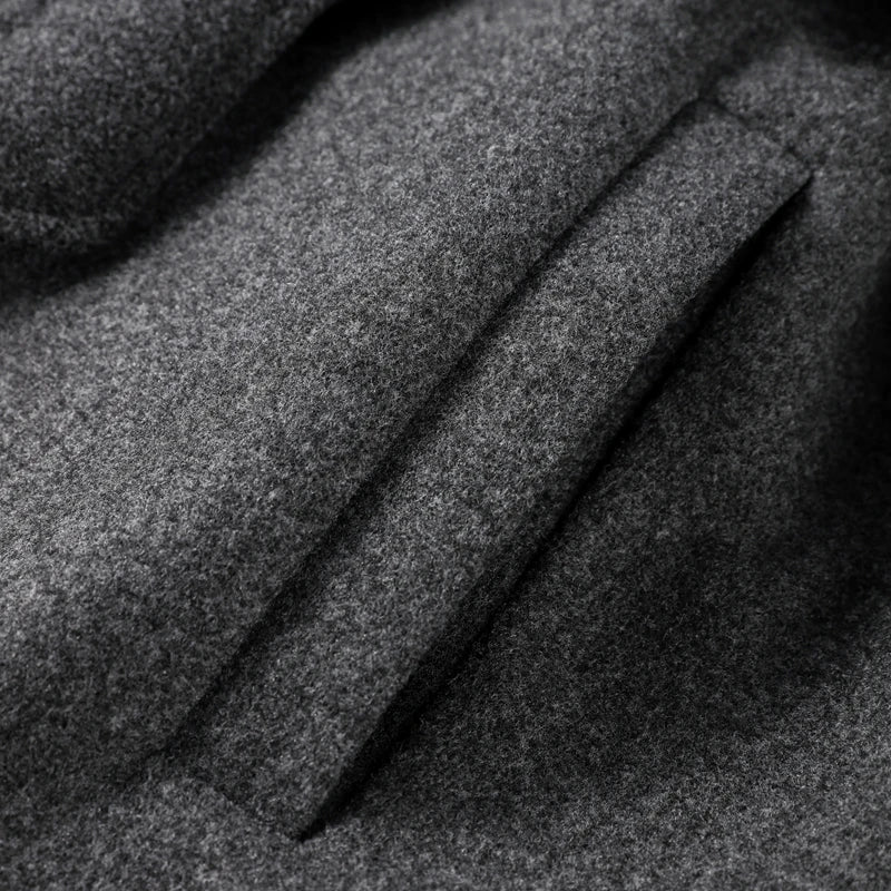Manteau Long Femme Ceinturé Col Revers Manches Longues