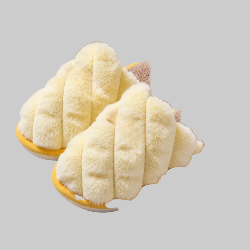 Chaussons Femme Chauds à Enfiler avec Doublure en Peluche et Semelle Antidérapante