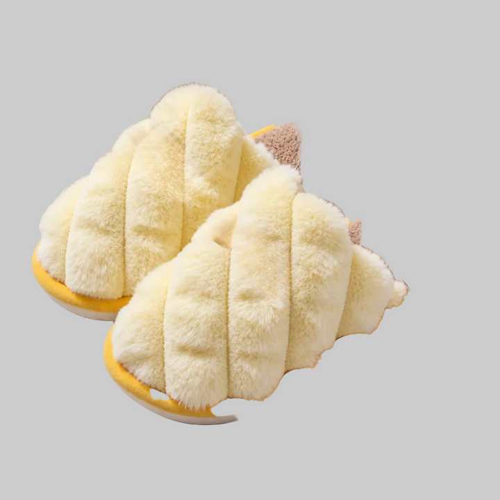 Chaussons Femme Chauds à Enfiler avec Doublure en Peluche et Semelle Antidérapante