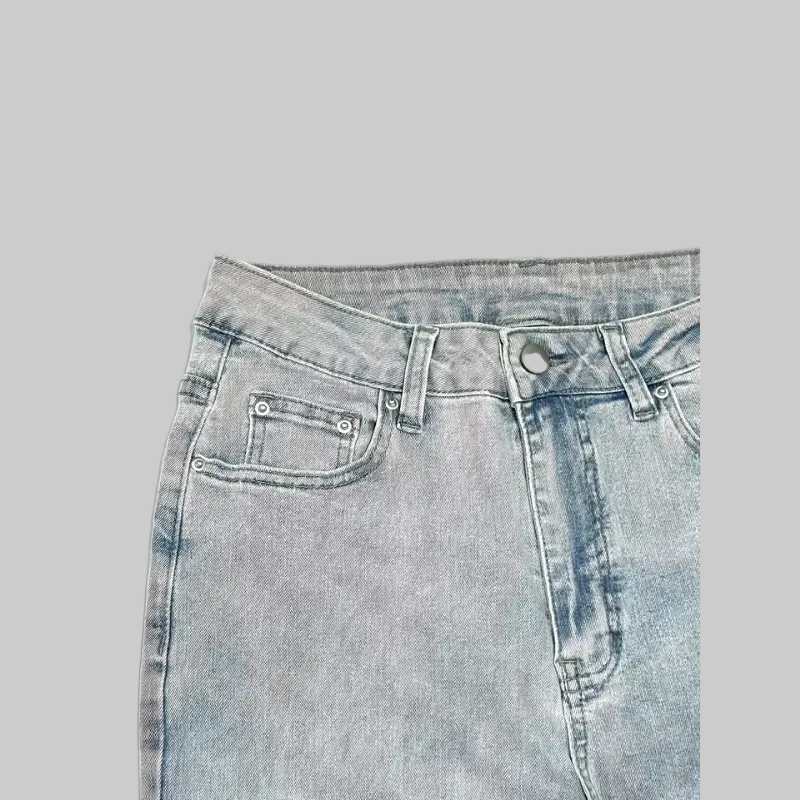 Jean Femme Évasé Taille Mi-Haute en Denim Stretch