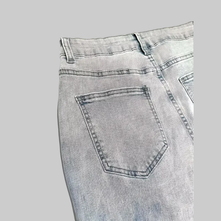 Jean Femme Évasé Taille Mi-Haute en Denim Stretch