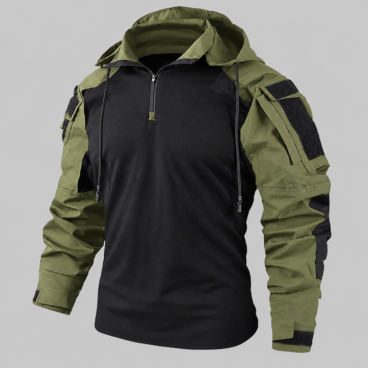 Sweat à capuche tactique homme avec poches sur les manches