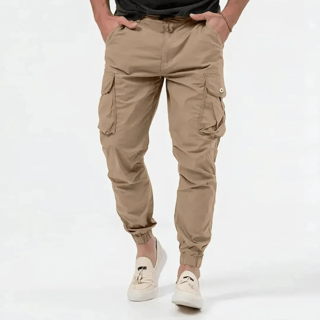 Jogger Cargo Homme Coupe Ajustée avec Poches