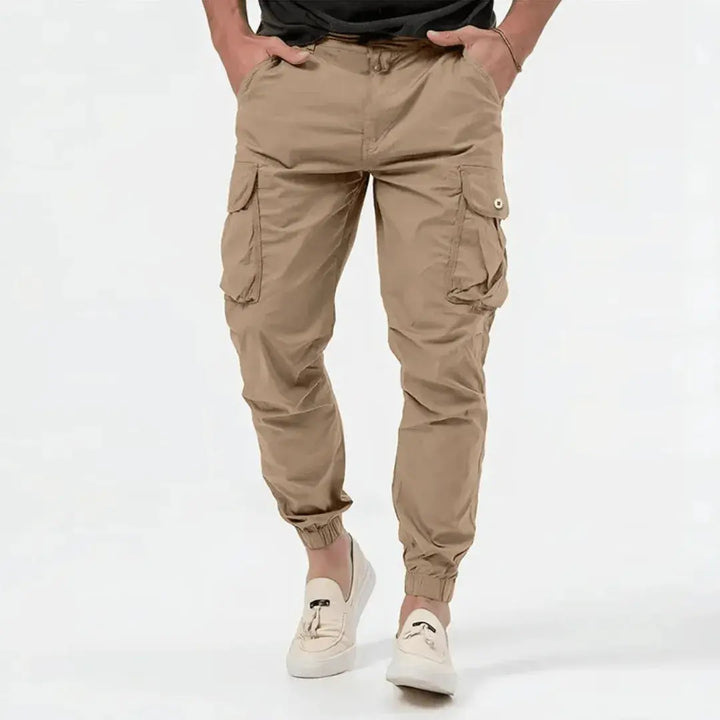 Jogger Cargo Homme Coupe Ajustée avec Poches