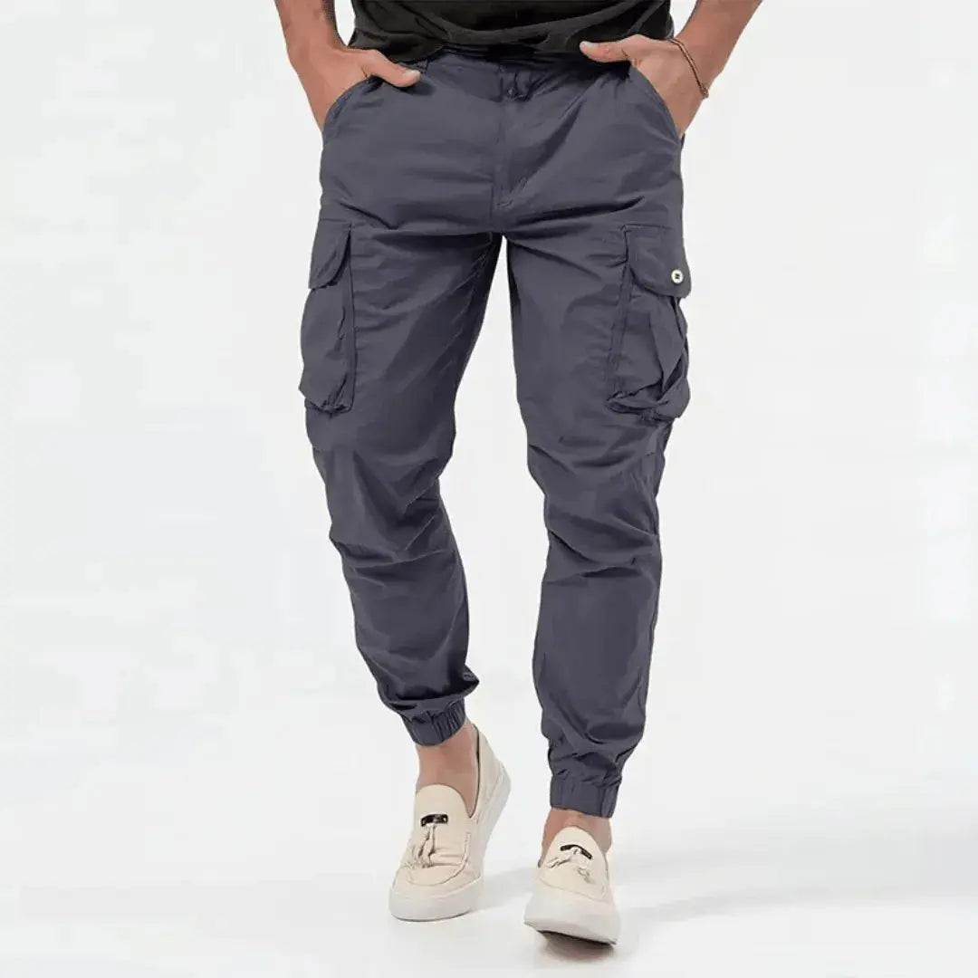 Jogger Cargo Homme Coupe Ajustée avec Poches