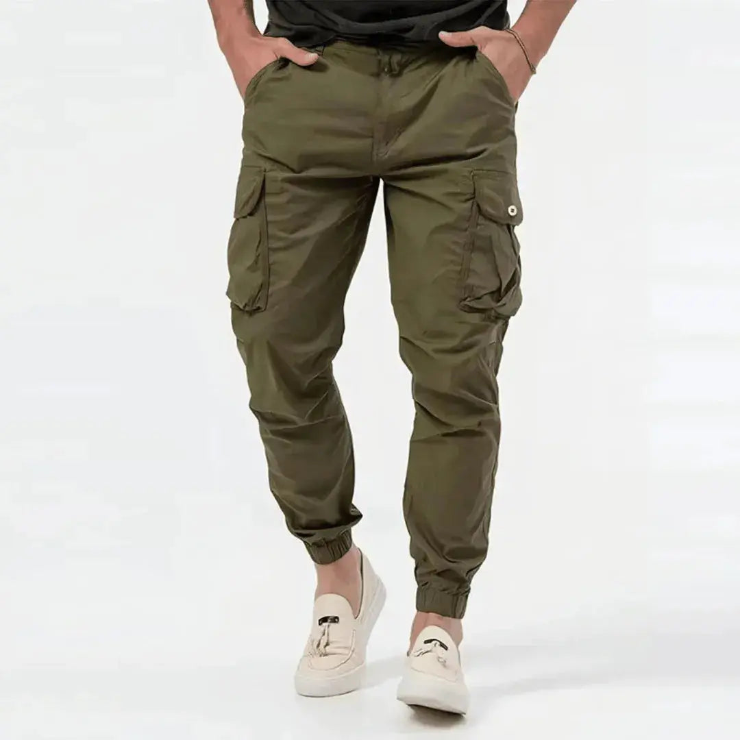 Jogger Cargo Homme Coupe Ajustée avec Poches