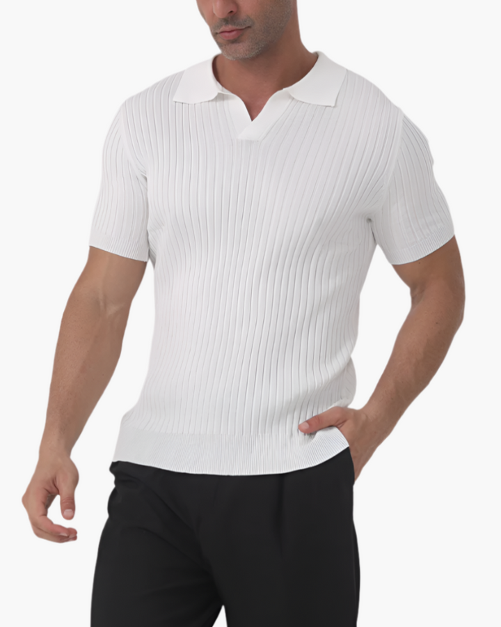 Édouard | Polo classique à côtes pour hommes