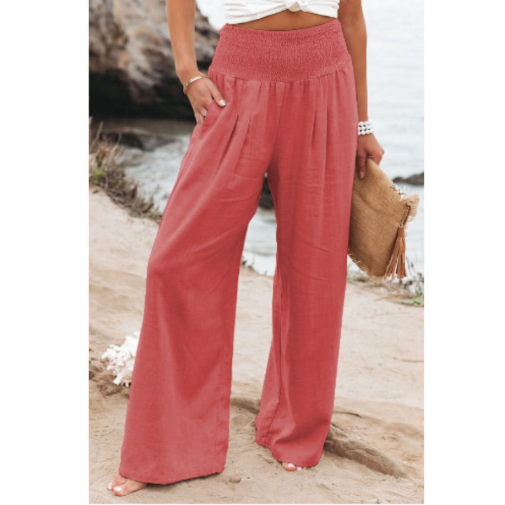 Carine | Pantalon palazzo taille haute pour femme