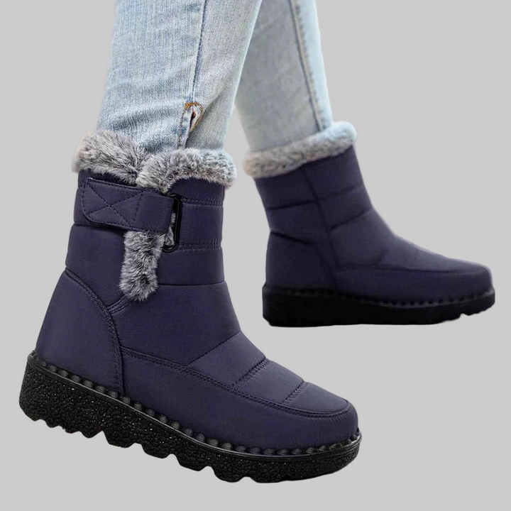 Bottines Neige Femme avec Doublure Chaude, Tige Déperlante et Semelle Antidérapante