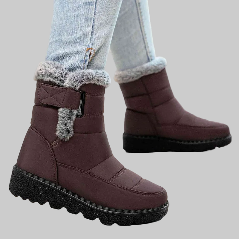 Bottines Neige Femme avec Doublure Chaude, Tige Déperlante et Semelle Antidérapante