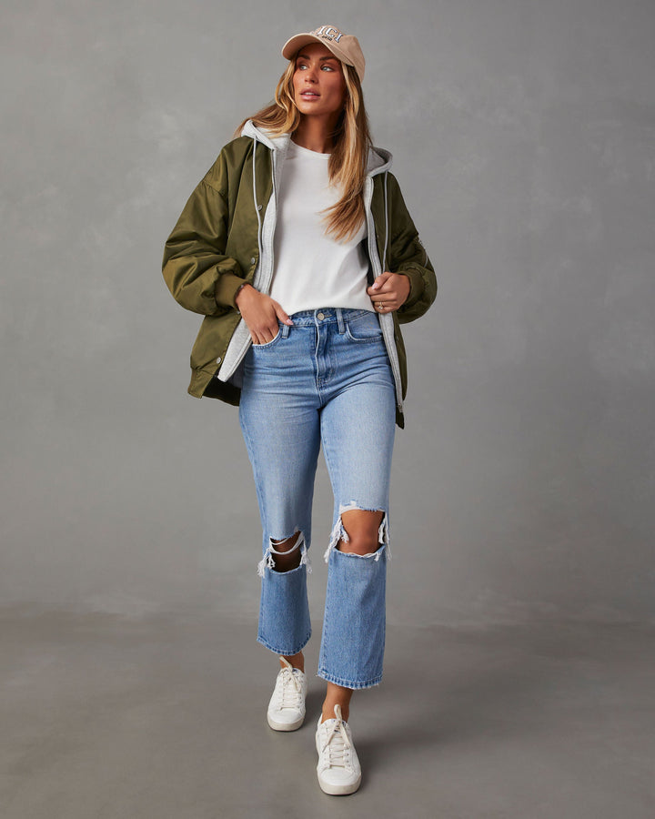 Blouson Bomber Femme Oversize à Capuche avec Doublure Douce
