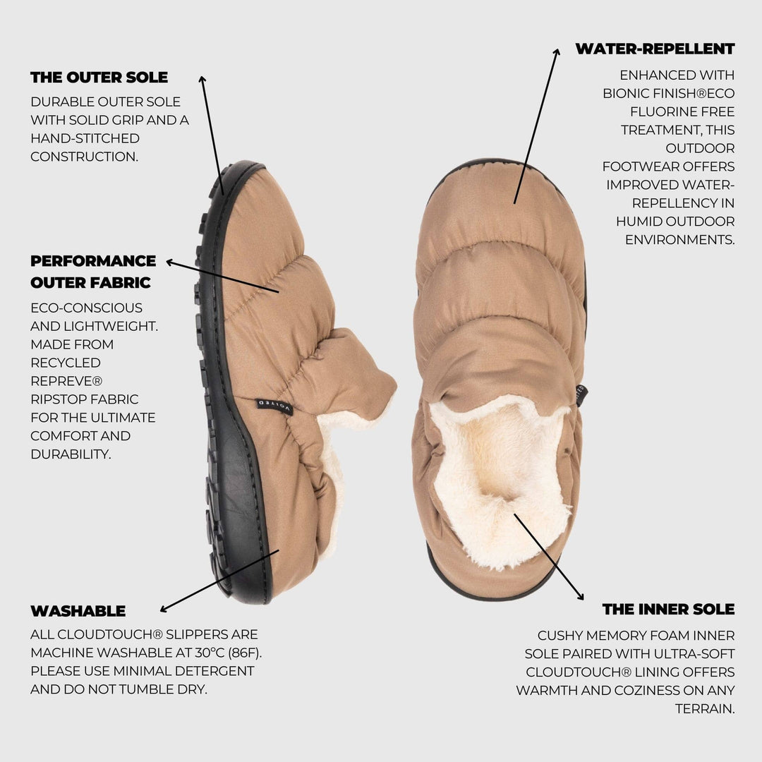 Chaussons Matelassés Doublés Fourrure à Semelle Crantée