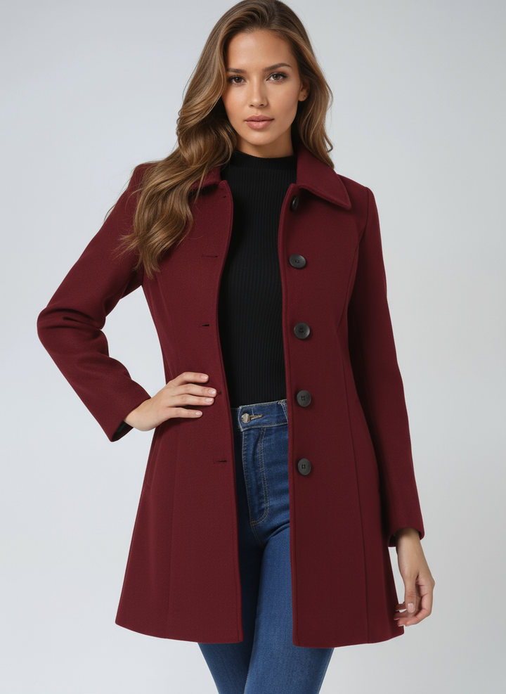 Trench Manteau Femme d’Hiver à Boutonnage Simple