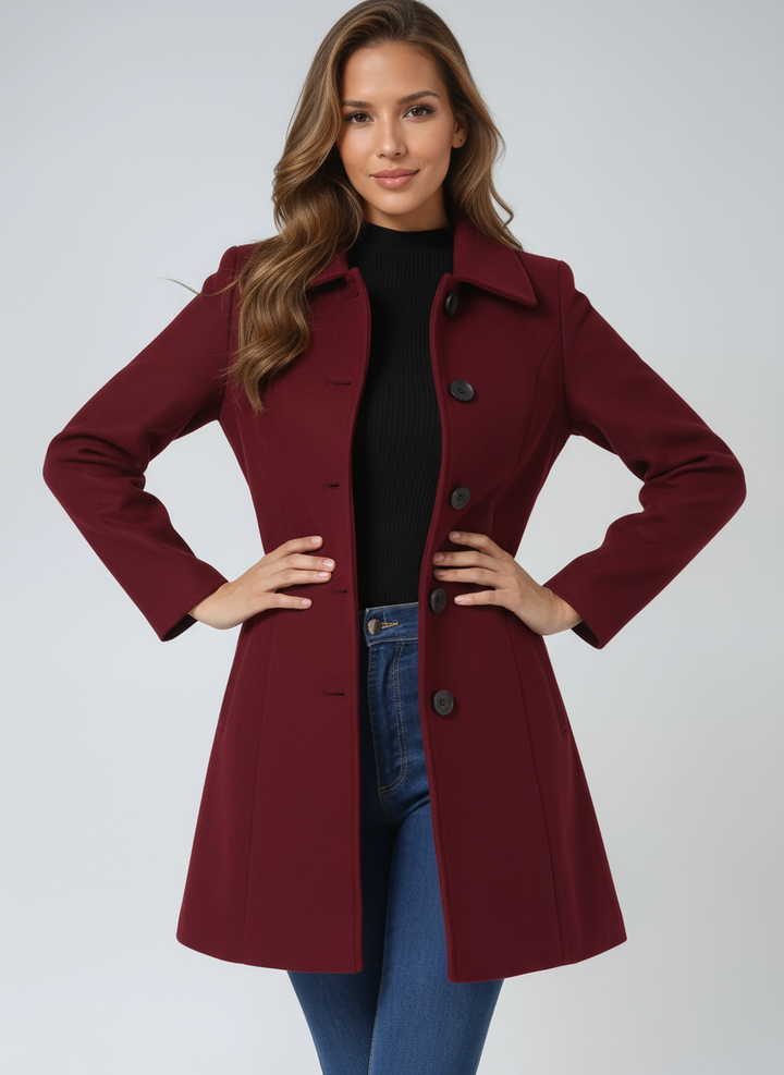 Trench Manteau Femme d’Hiver à Boutonnage Simple