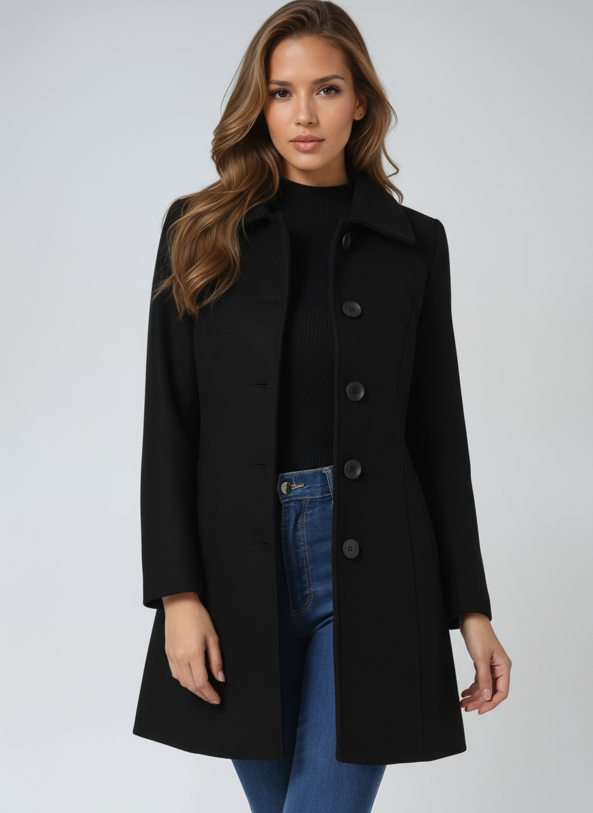 Trench Manteau Femme d’Hiver à Boutonnage Simple
