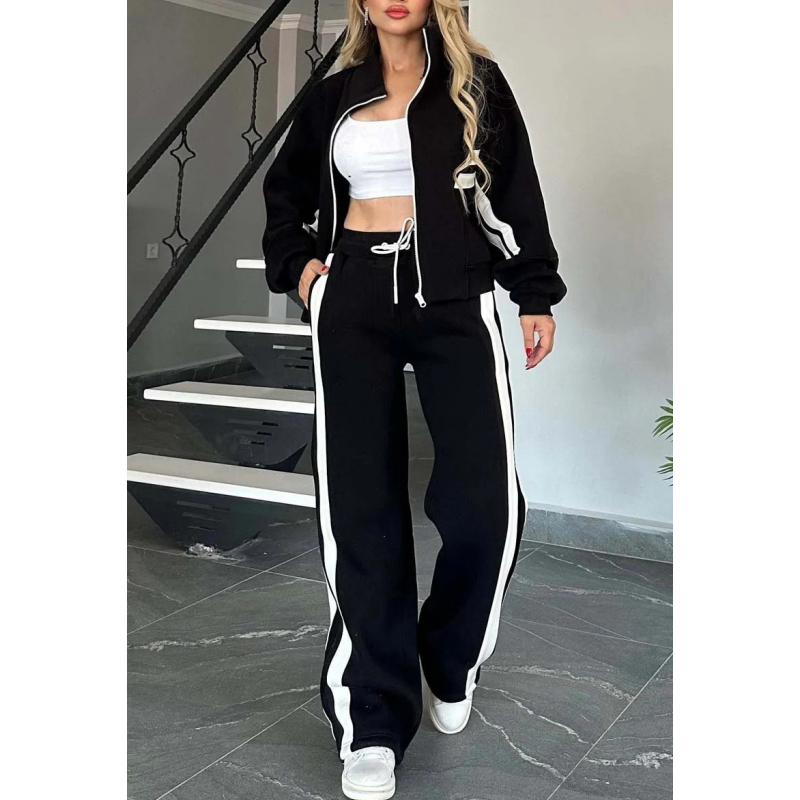 Ensemble Jogging Femme 2 Pièces avec Veste et Pantalon
