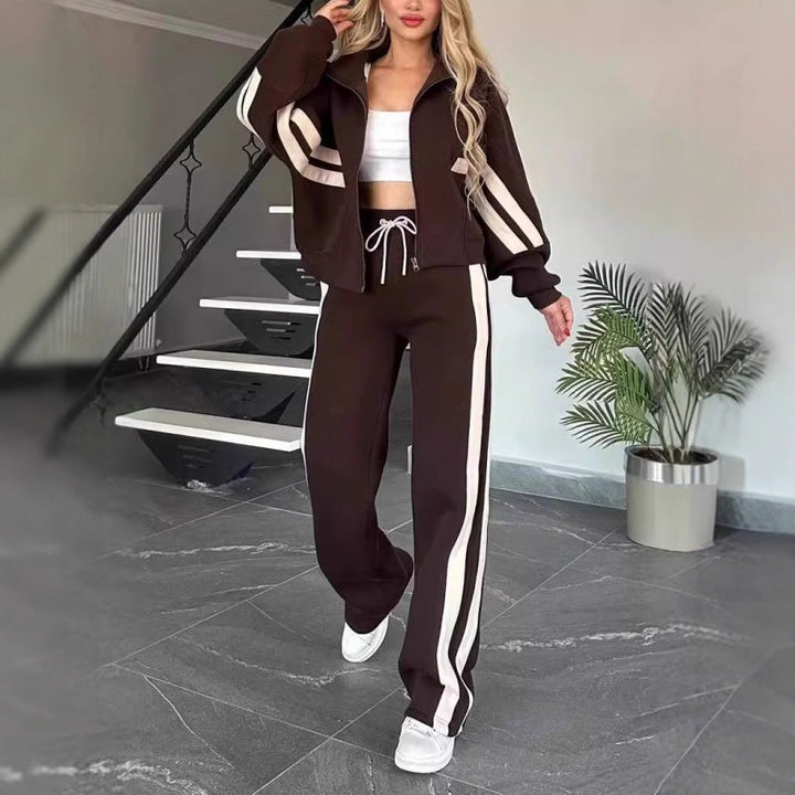 Ensemble Jogging Femme 2 Pièces avec Veste et Pantalon